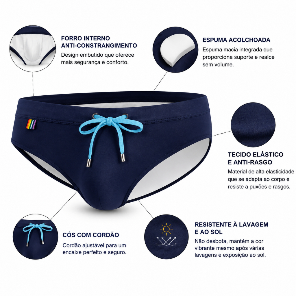 Z&D Lingerie Sungas Masculinas Cuecas Cavadas Cor Sólida bolso traseiro Arco-Íris Tendência Moda Com Bojo 24170