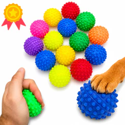 kit 2 Bola bolinha Cravo Fisioterapia Exercício Pet Brinquedo Mãos Anti Stress Massagem Artrite 6m