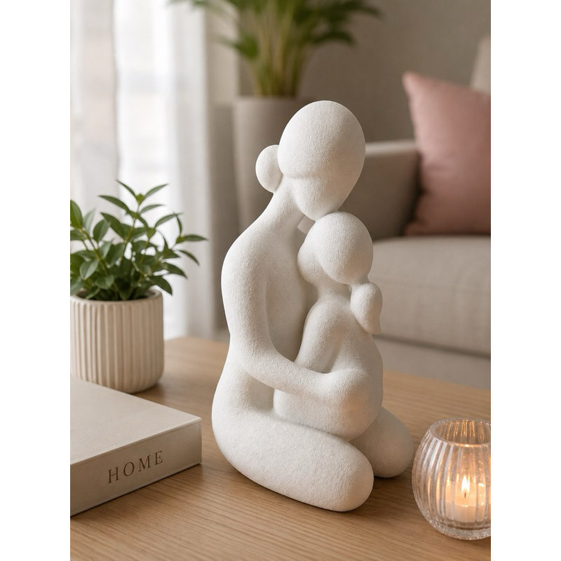 Escultura Mae e Filha Decorativa