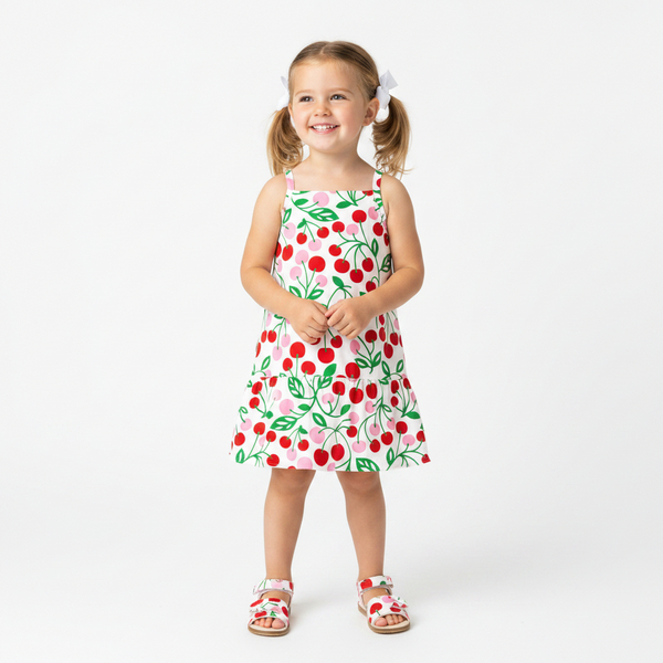 Vestido Infantil Menina Verao Meia Malha Kyly Estampado Fofo