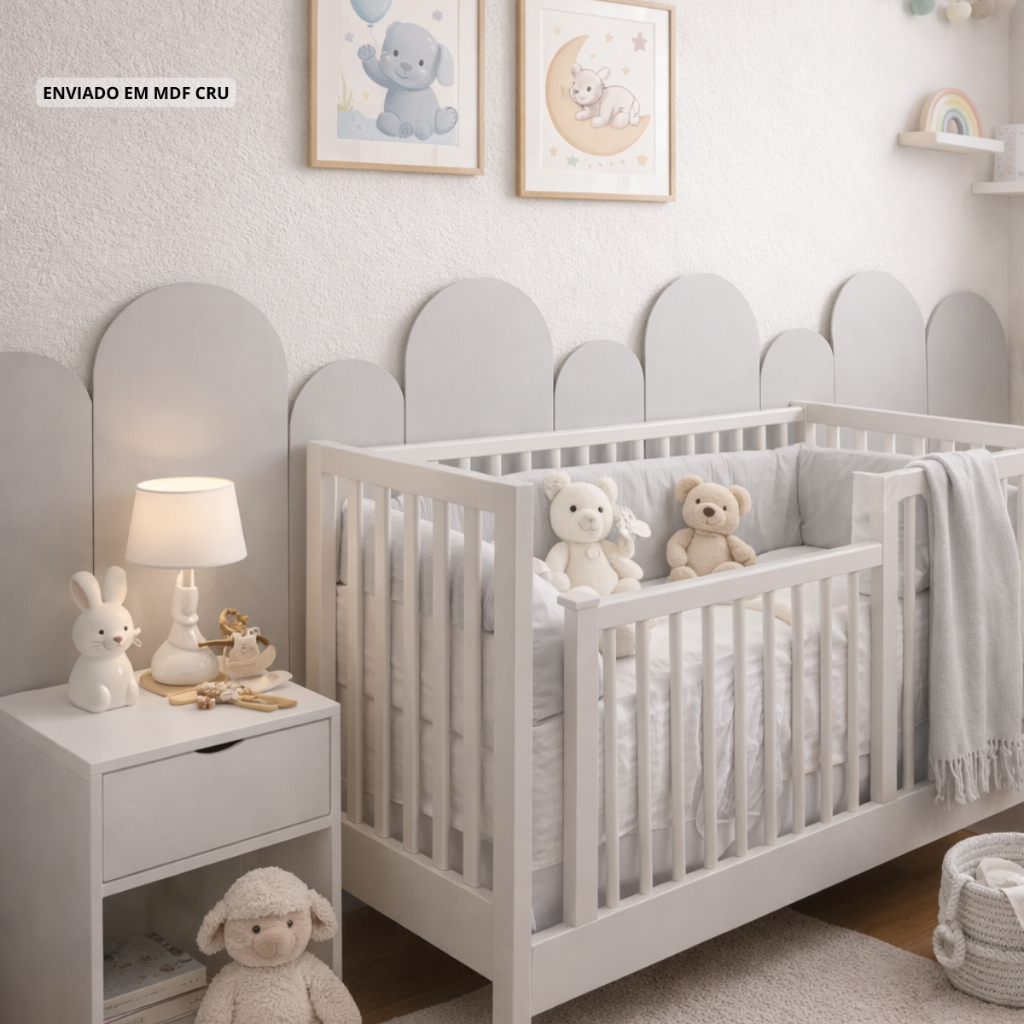 Quadro de ripas Decorativas Painel Shiplap Nuvem Mdf Cru Instalação fácil Moderno Criativo Ambiente