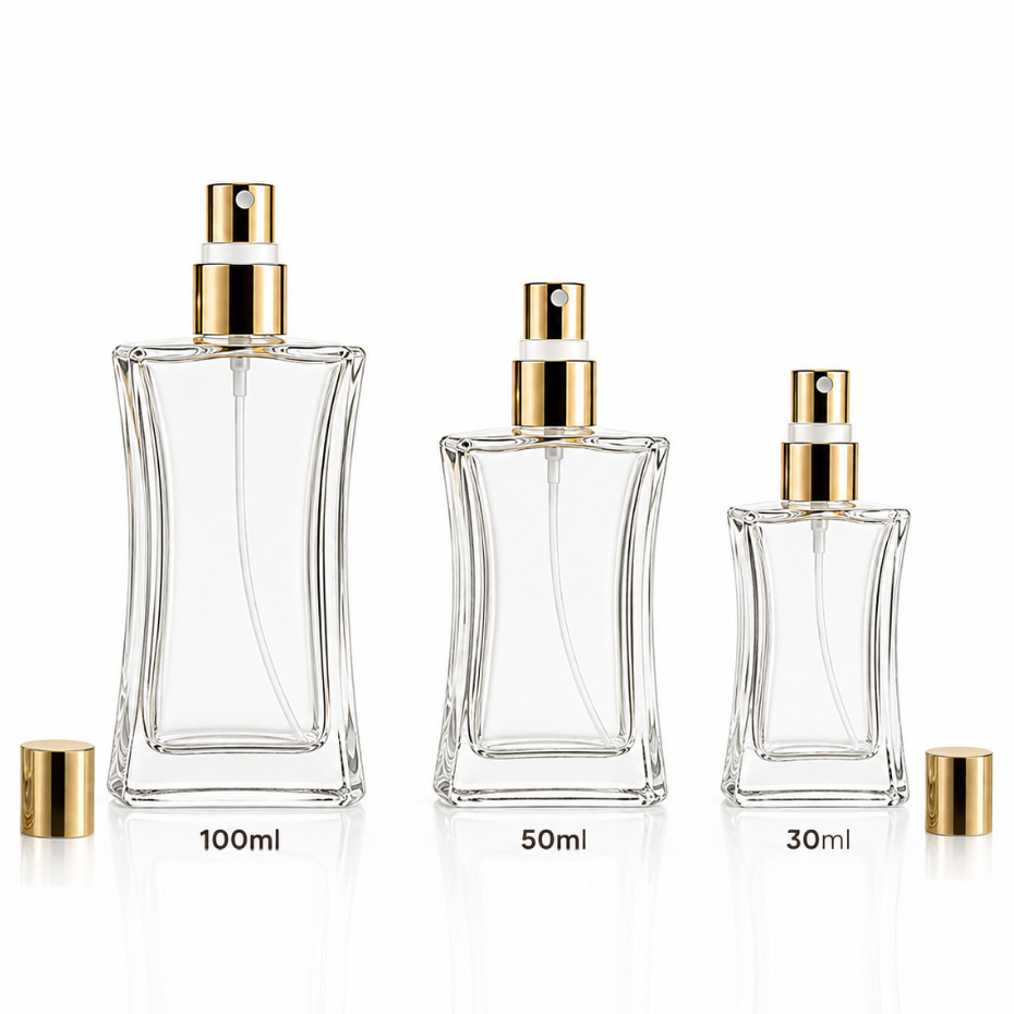 Kit 10 Frascos de Perfume 100ml 50ml 30ml - Com Válvula Spray de Luxo - Vidro para Perfume HomeSpray