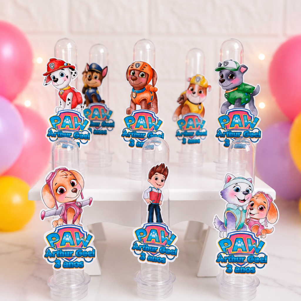 Apliques para Tubete  Patrulha Canina Personalizado Tgs / Lembrancinha de Festa / Aniversário