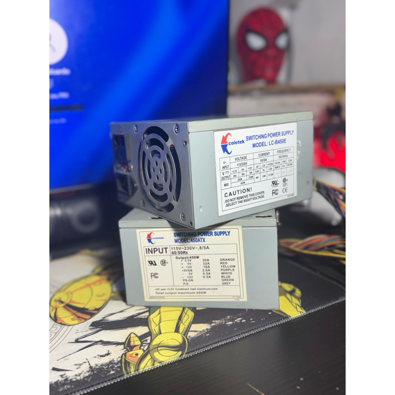 Fonte Coletek 450W ATX 20 Pinos PC Computador Usada