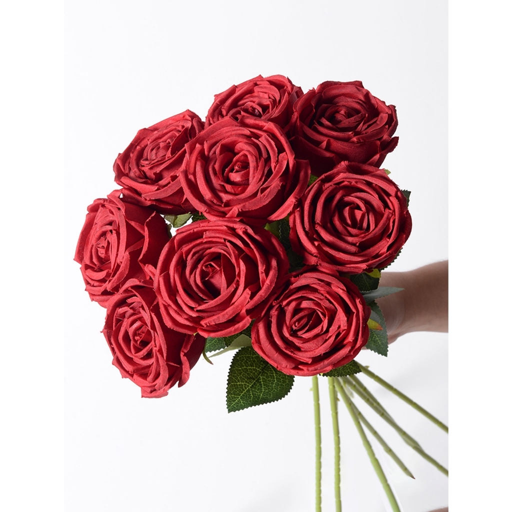 Rosa Artificial Vermelha 50cm Individual para Decoração e Arranjos
