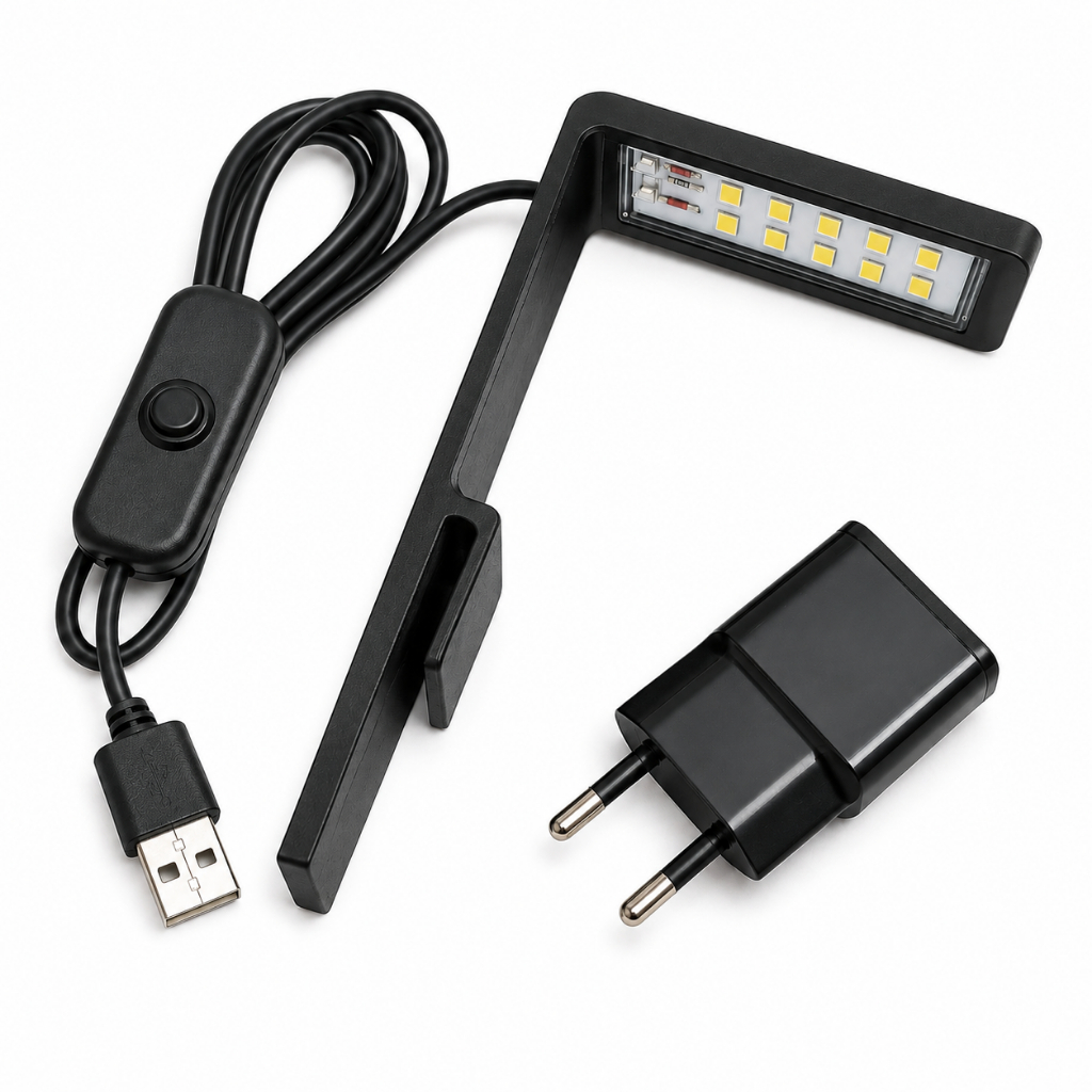 Luminária LED para Aquário 5w - Luz Branca - Ideal para Aquários de até 15 litros
