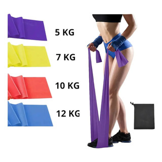 Kit 4 Faixas Elásticas de Resistência TPE para Treino Fitness Yoga Pilates Academia Fisio…