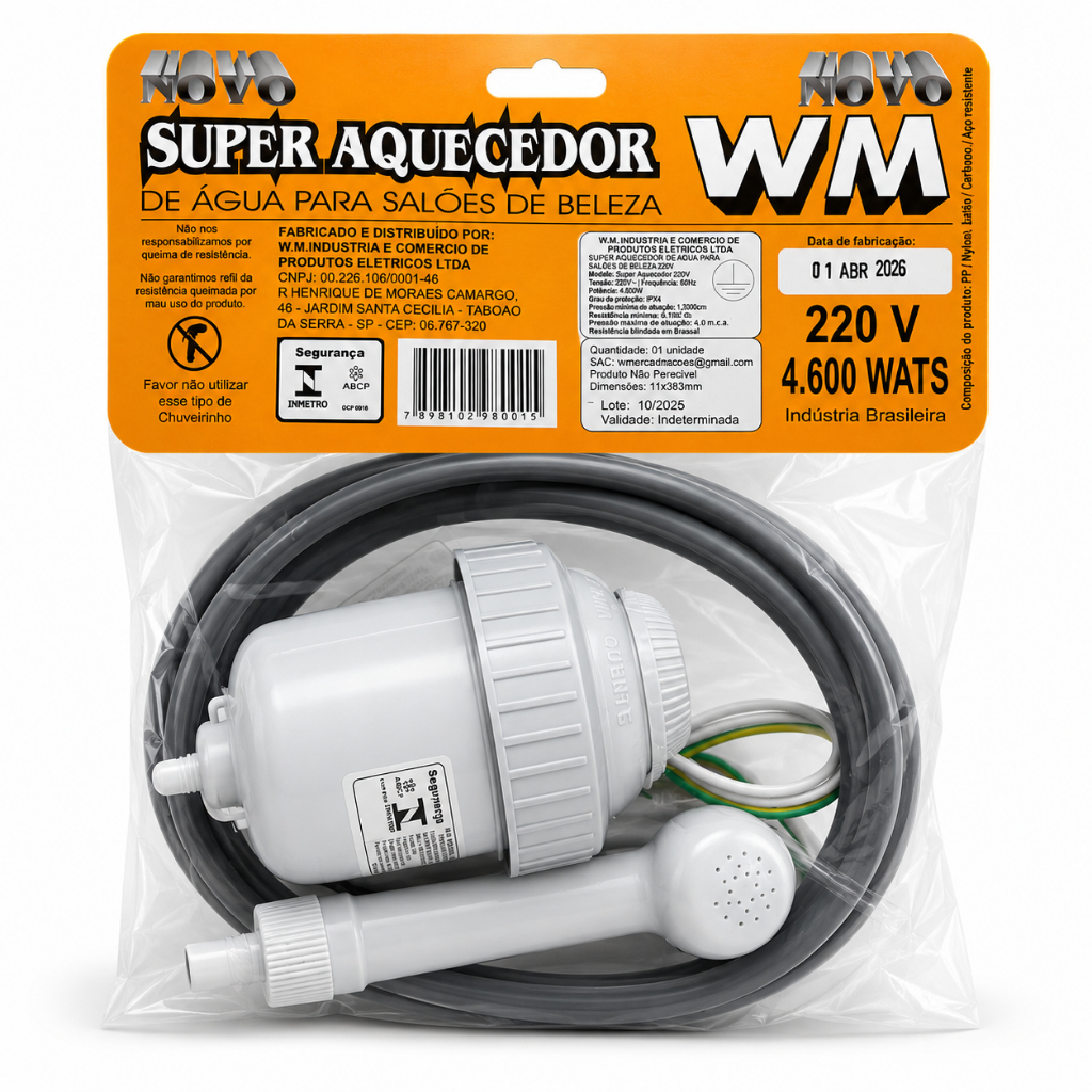 Ducha/Aquecedor Wm Profissional Perfeito Para Pet Shop 220v