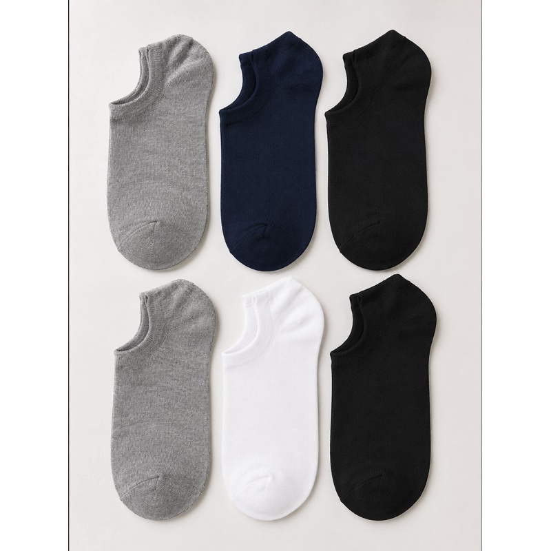 Meias femininas Meia masculina kit até 12 pares de meia soquete cores neutras cano curto masculina invisível no tênis