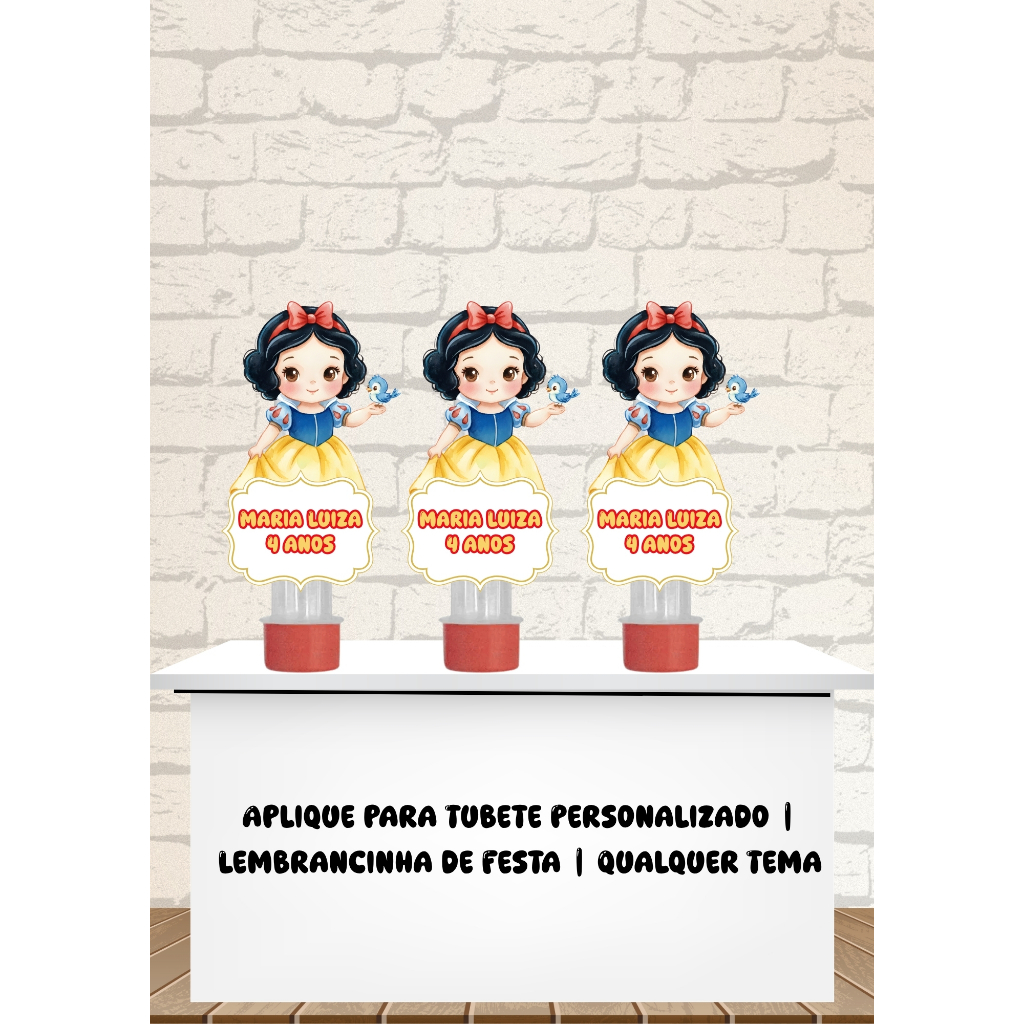 Aplique Personalizado para Tubete | Lembrancinha Infantil | Fazemos Qualquer Tema