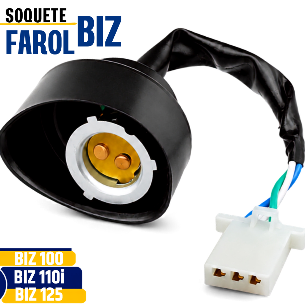 Soquete Farol Honda Biz 100 110i 125 Chicote Conector HS1