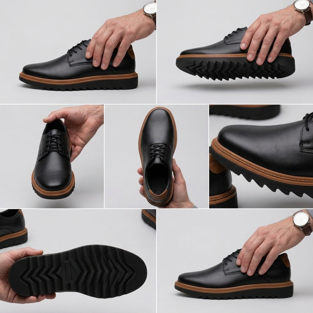 Oxford Masculino Snapshoes Sapato Social Casual Confortável Sola Tratorada Antiderrapante