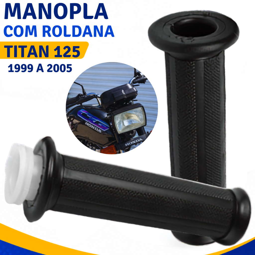 Par Manopla com Roldana Honda CG Titan 125 1999 a 2005 Wester WM8050 Original Punho