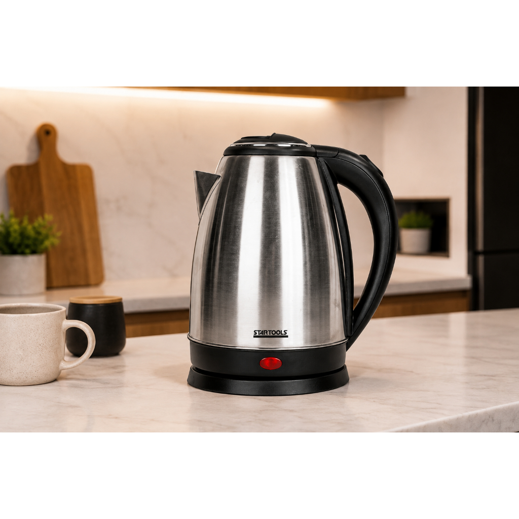 Chaleira Elétrica Inox 127V e 220V 2 Litros Rápida Silenciosa Design Moderno Cozinha 1000W
