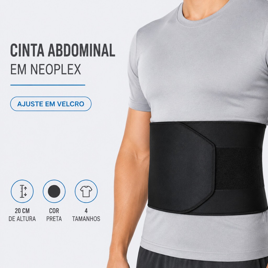 Cinta Abdominal Modeladora Queima Gordura Neoplex Faixa