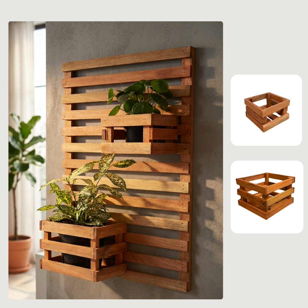 Kit 2 Cachepots 18x20 e 12x12 Jardim Vertical Horta Varanda