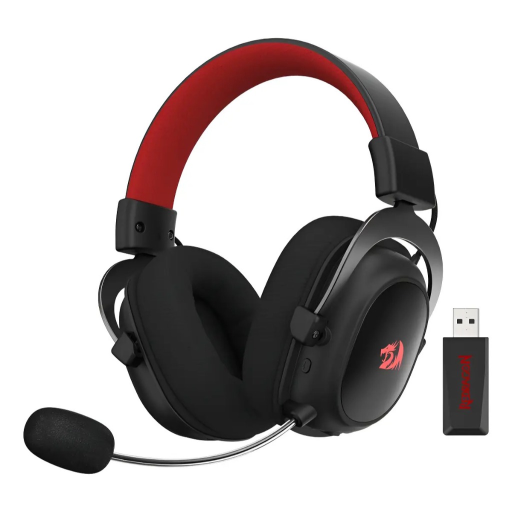 Headset Gamer Redragon Zeus Pro, Wireless, 7.1 Surround, Drivers 53mm, Preto, H510-PRO