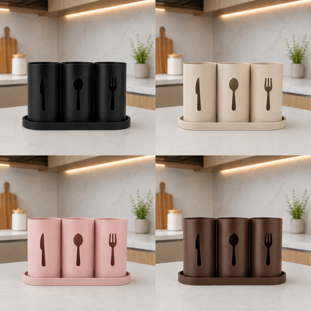 Porta Talheres Organizador Moderno 3D para Cozinha — imagem 2 de 2