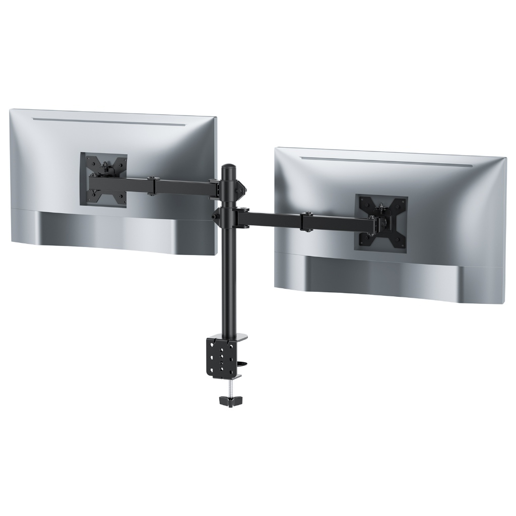 Suporte Duplo para Monitor Braço Articulado Mesa 13‑32" Até 16kg Total VESA 75x75 100x100mm