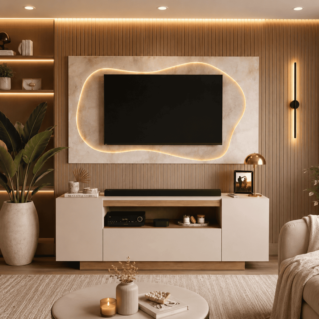 Painel Para TV Com Rack 120cm Conjunto Para Sala Estar Móvel Moderno Elegante  Decoração Home Theater