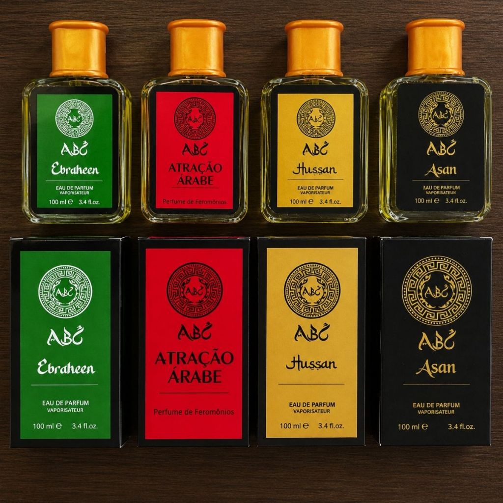 Kit 04 Perfumes Àrabes Masculino 100ml Amadeirado/Cítricos