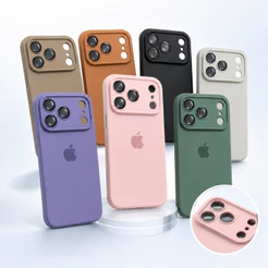 Capa de silicone líquido premium - compatível com iPhone 17 Pro Max/ 18 Pro max +tampa da lente