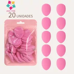 ANA1108 Conjunto 20Pçs Dedo Almofada Esponja Puff Conjunto Mini Tamanho Maquiagem Para Base Líquida