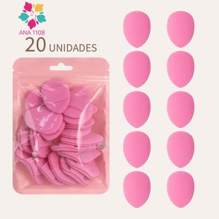 ANA1108 Conjunto 20Pçs Dedo Almofada Esponja Puff Conjunto Mini Tamanho Maquiagem Para Ba…