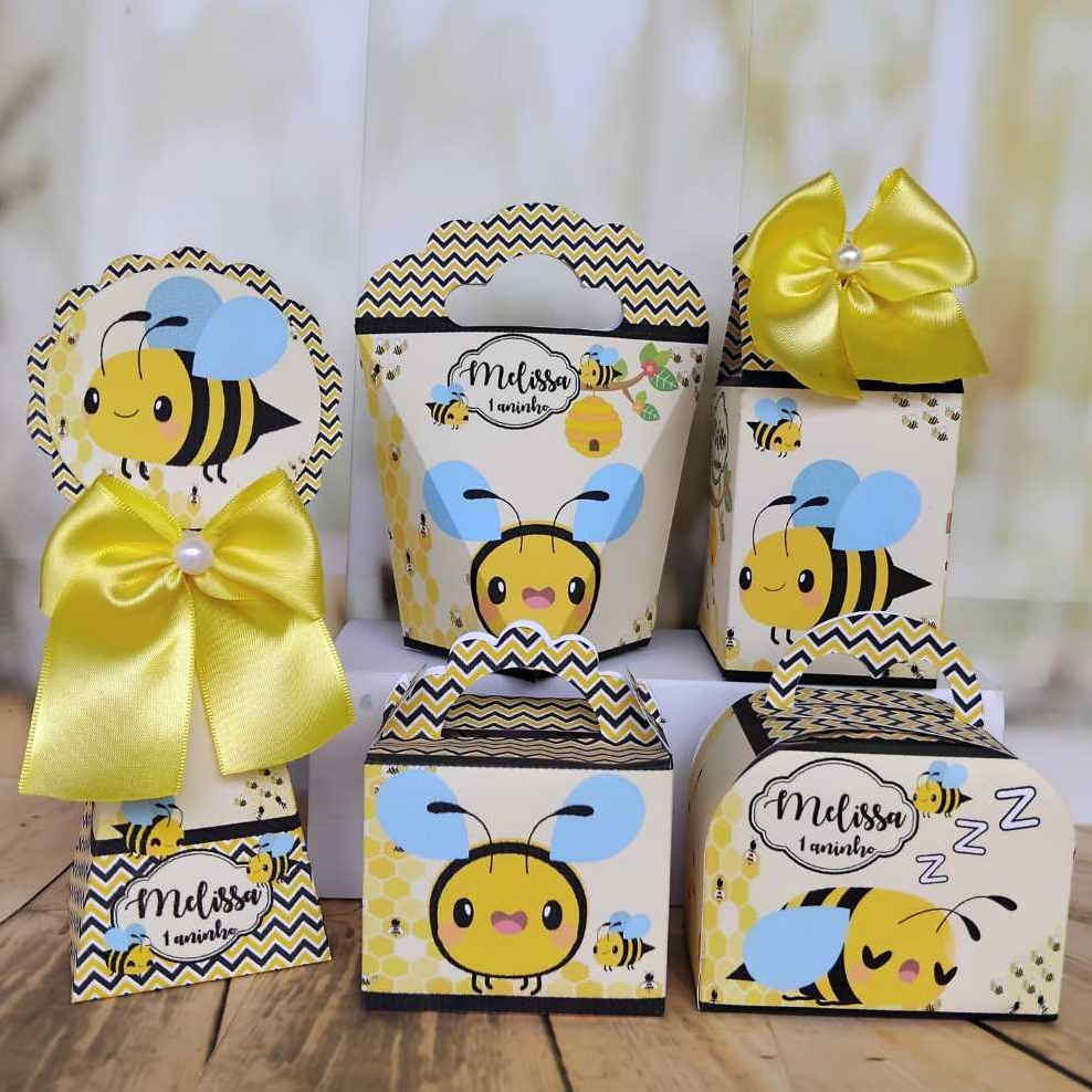 Kit Festa Infantil Personalizado Caixinhas Lembrancinhas Aniversário ABELHINHA