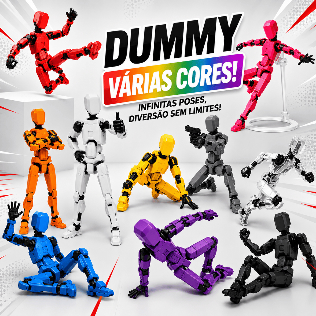 Boneco Articulado Dummy 13 Montagem 3D Presente Criativo Crianças Artistas Anatomia Stop Motion Desenho Ilustração