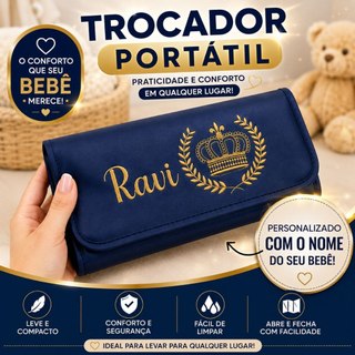 Trocador Portátil personalizado e Impermeável para bebê.