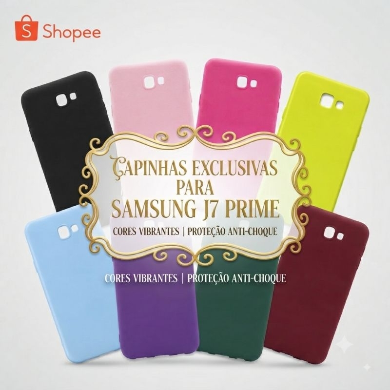 Capa Protetora de Silicone / TPU - Capa Antichoque para Smartphone - Samsung J7 Prime.