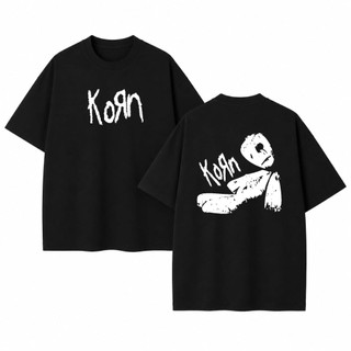 Camiseta Oversized Korn | Camisa Rock Metal Nu Metal Estampada Unissex Streetwear