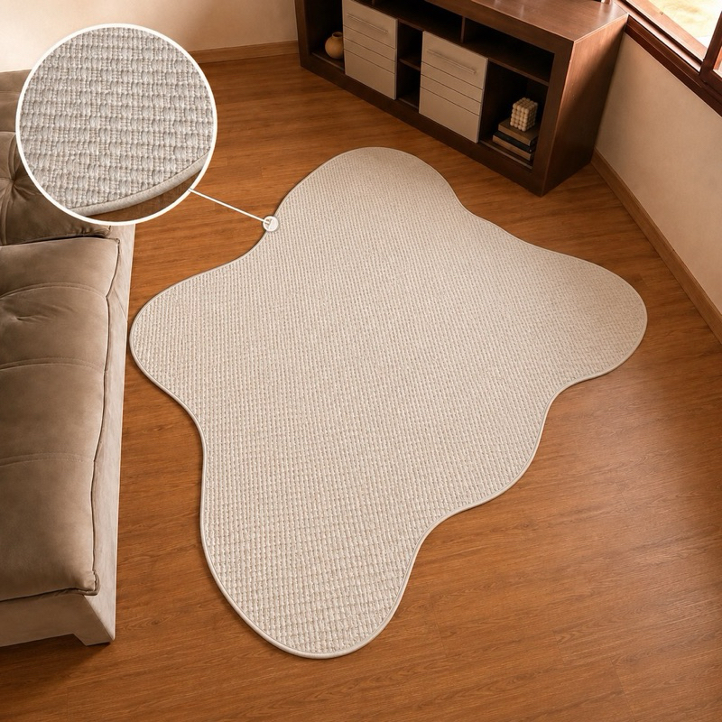 Tapete Orgânico para Sala e Quarto Decorativo Moderno