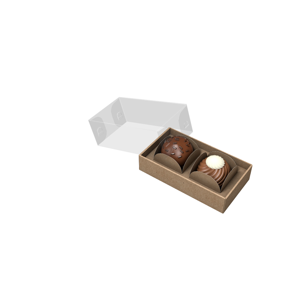 130 X Caixa Brigadeiro P/ 2 Doces Gourmet / Doces / Bombons — imagem 2 de 2