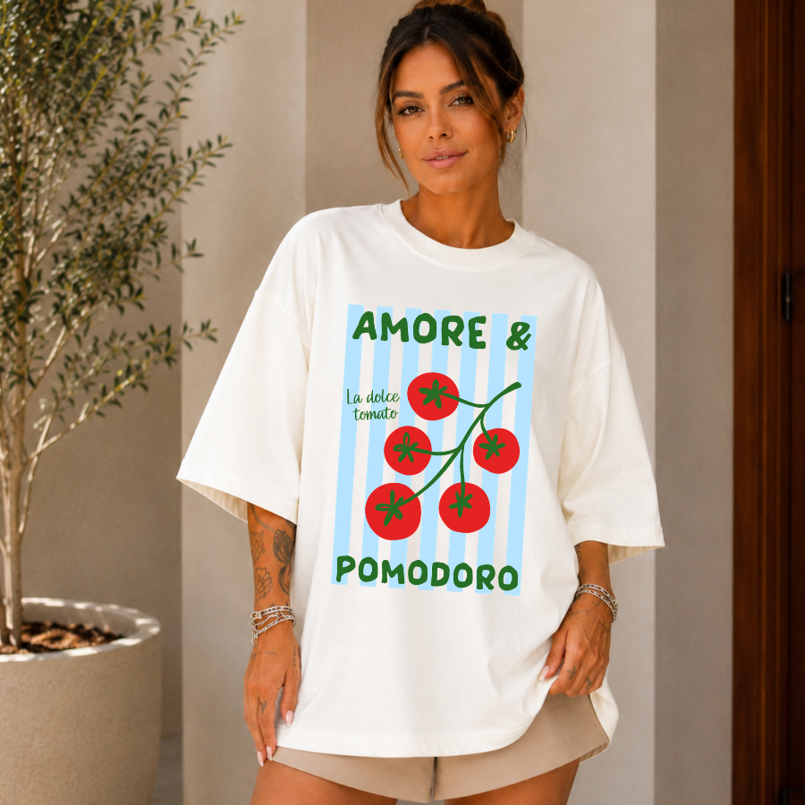 Camiseta Feminina Oversized T-Shirt Estampada 100% Algodão Streetwear Ombro Caído Modelagem Larga Confortável