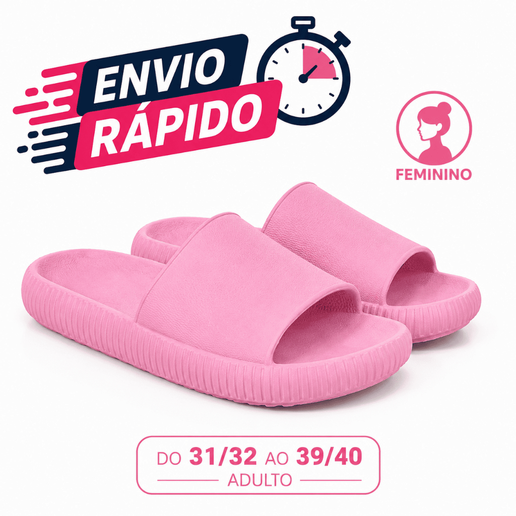 Chinelo Nuvem Feminino Slide Confortável | EVA Leve Solado Macio 34 ao 39