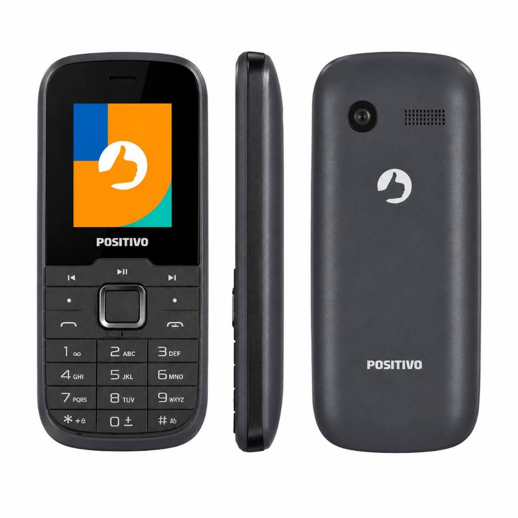 Celular Positivo P26 2G Preto Dual SIM Desbloqueado Teclado Físico Ideal Para Idosos