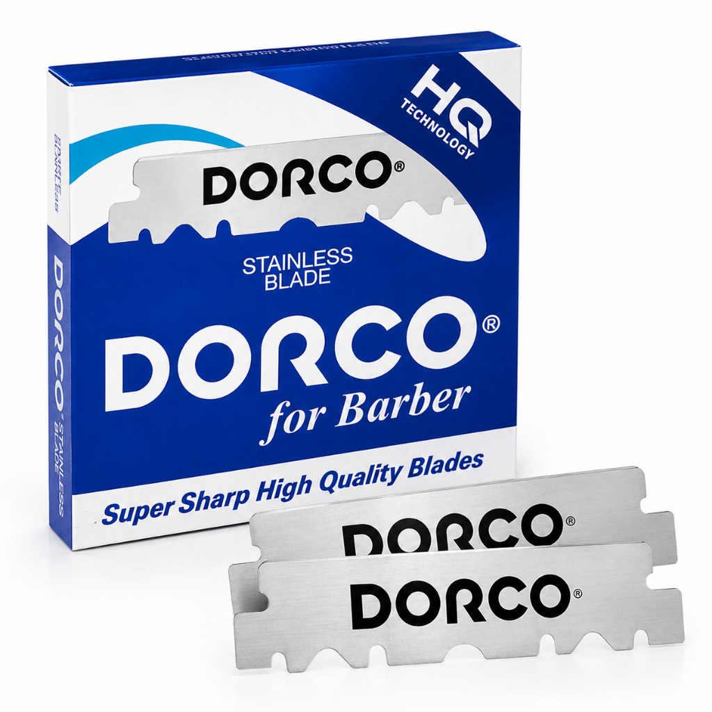 100 Lâminas Dorco For Barber Partidas Ao Meio Profissional Barbearia