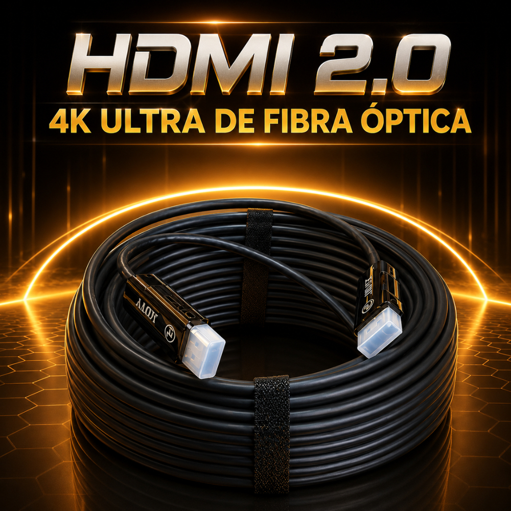Cabo HDMI 2.0 80 Metros Fibra Óptica 4k Ultra HD 19 Pinos @60Hz