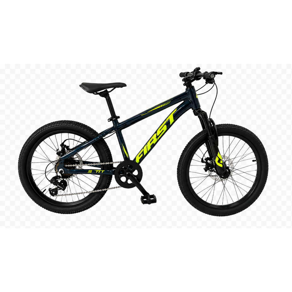 Bicicleta Aro 20 Infantil Bike de Alumínio Leve Resistente Shimano 7v Freios a Disco Suspensão Aço