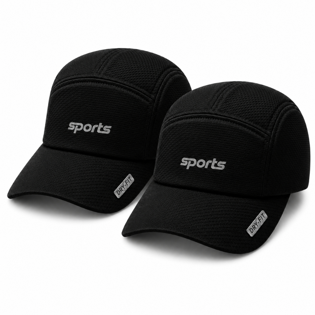 Kit 2 Bonés Dry Fit Esportivo Unissex Masculino Feminino Leve Respirável Corrida Academia Caminhada Várias Cores