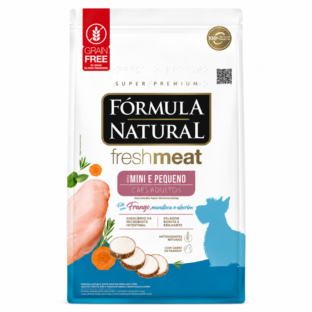 Ração Fórmula Natural Fresh Meat Adultos Mini Pequeno 500g