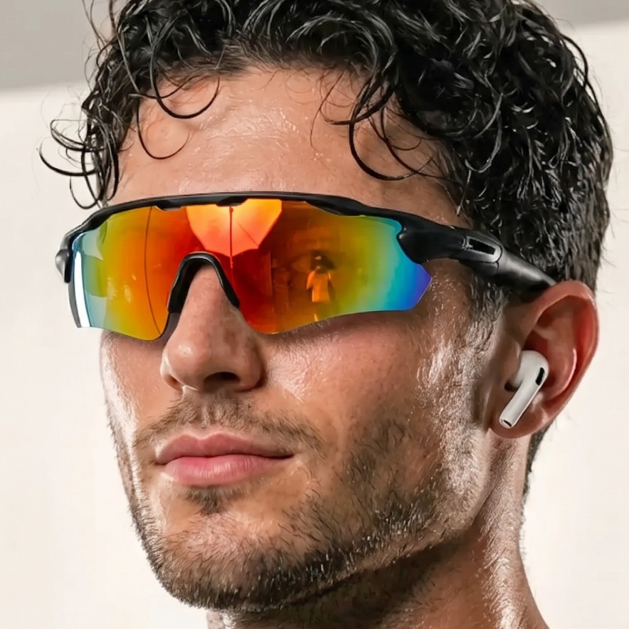Oculos de Sol Vermelho Baixa Polarizado Pace Esportivo Em Alta Premium Ciclismo Bike Corrida uv400