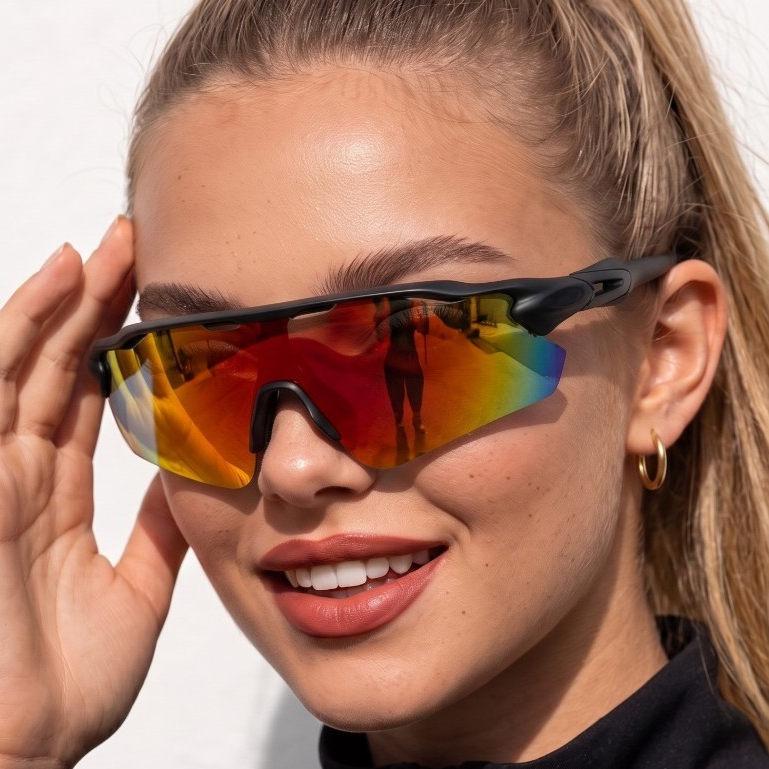 Oculos de Sol Esportivo Premium Baixa Corrida Pace Ciclismo Bike Espelhado Blogueira uv400