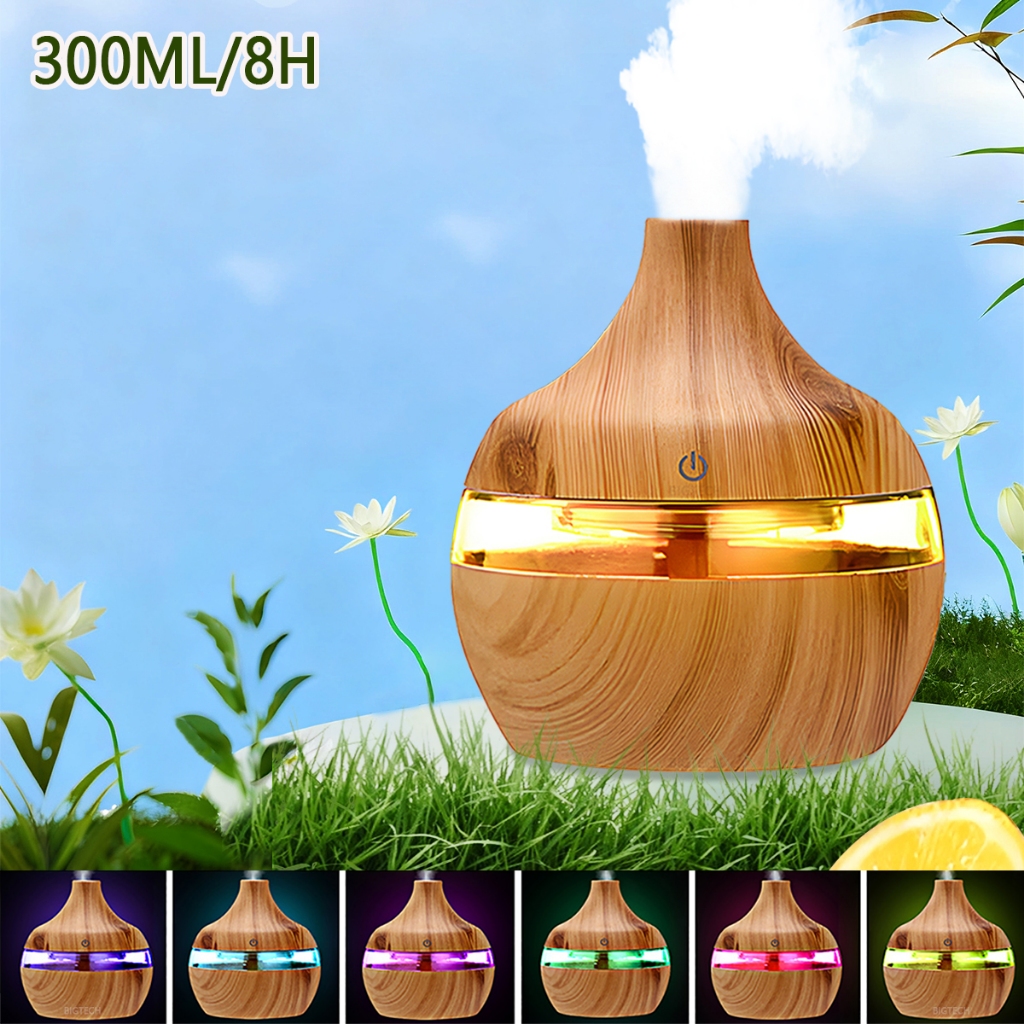 Umidificado Difusor Aromatizador Humidificado De Ambiente Purificador Com 7 Cores Luzes