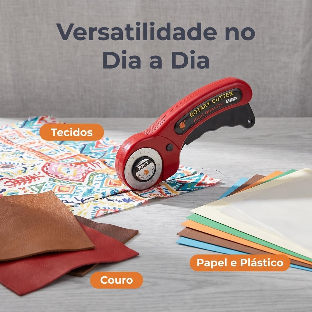 Cortador Circular Rotativo 45mm  para Tecido Costura Patchwork Quilting Artesanato
