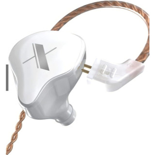 Fone De Ouvido In-ear Monitor Kz Edx Sem Microfone Branco Retorno De Palco