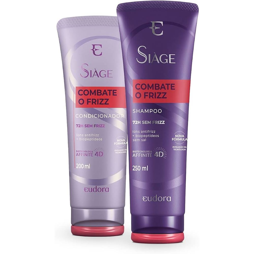 Kit Eudora Siàge Combate o Frizz Shampoo 250ml + Condicionador 200ml