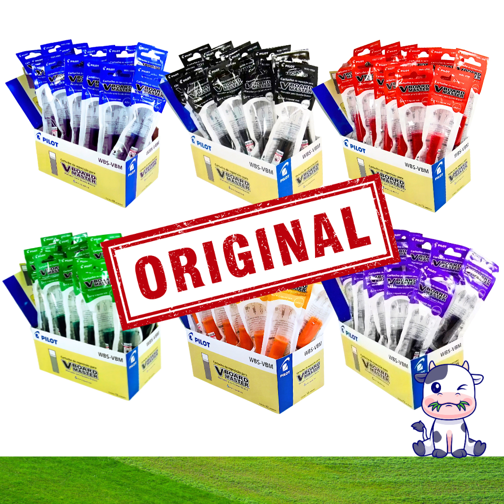KIT 12 Refil Tinta WBS-VBM Para Marcador De Quadro Branco WBMA V-Board Master Pilot